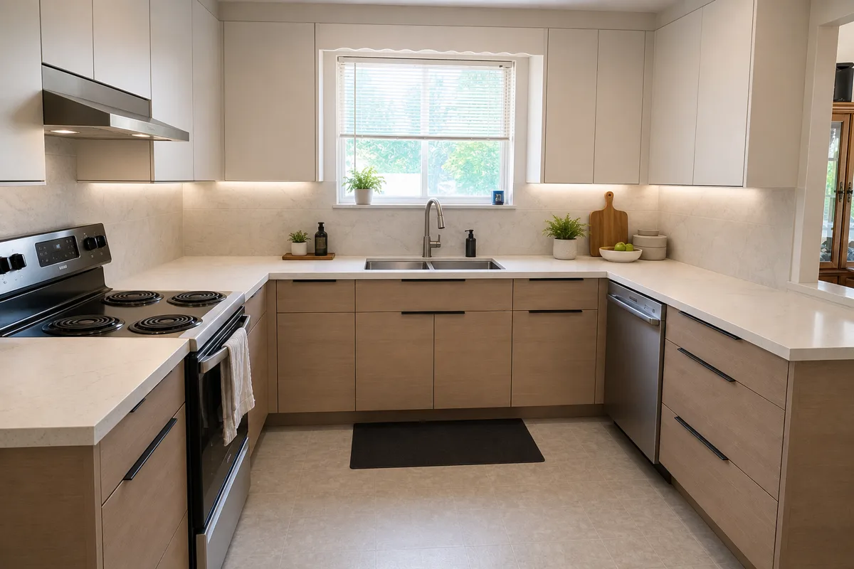 Modern AI kitchen remodel preview result